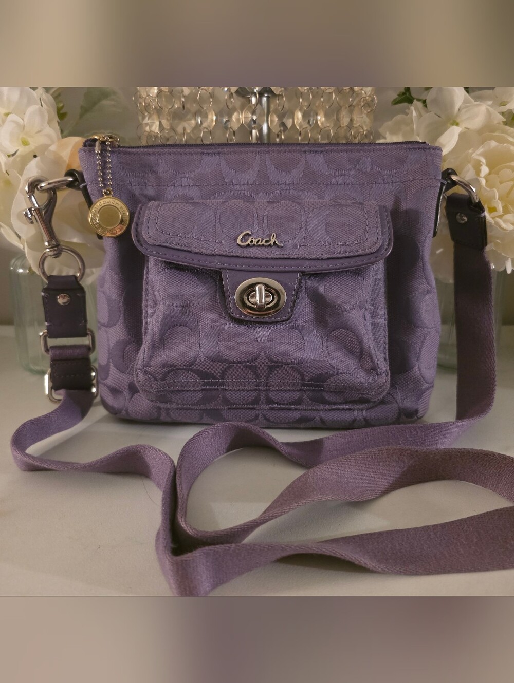 Coach Purple Signature Crossbody Bag